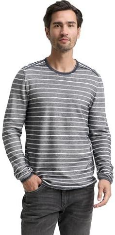 TOM TAILOR - Trui - Marine/Wit - Gestreept - Lange Mouw