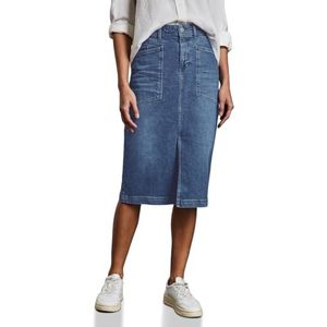 STREET ONE Midi Pencil Jeansrok, Medium Blue Authentic, 46W