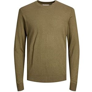 JACK & JONES JPRIGOR gebreide trui voor heren, ronde hals, capers/detail: melange, L, Kappers/detail: melange, L