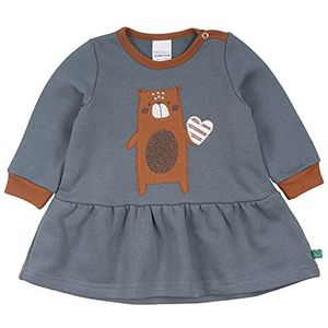 Fred's World by Green Cotton Bear Sweat casual jurk voor babymeisjes, stormy blue, 98 cm