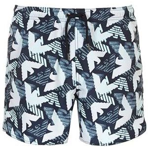 Emporio Armani Macro Logo Zwemboxer, Blu Marine/Water, 50