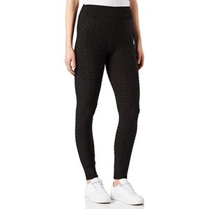 Urban Classics Dames Dames Dames High Waist Honeycomb Leggings, Zwart, 4XL