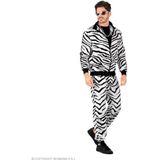 Widmann 78980 Kostuum trainingspak, dierenprint zebra, meerkleurig, XXL