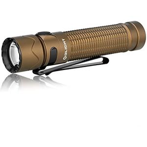 OLIGHT Warrior Mini2 Led-zaklamp, 1750 lumen, 220 bereik, tot 45 dagen looptijd, 5 verlichtingsmodi, EDC oplaadbare tactische zaklamp, voor camping, avontuur (Desert Tan)