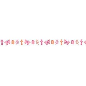 Ursus 590500193 - Masking Tape Heavenly Signs, ca. 15 mm x 10 m, roze/wit