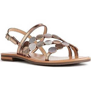 Sozy - S - Damessandalen - Bedrukt Leer - Metallic - Zomer