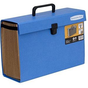 Bankers Box 9352201 Handifile documentenmap in aktetasformaat, 19-vakken, blauw
