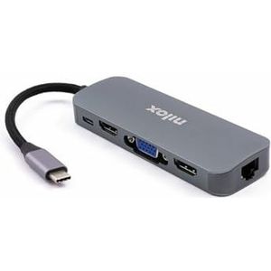 Docking Station NILOX Type C A 3X USB 3.0 1x HDMI 1x VGA 1x type C 1x RJ45