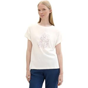 TOM TAILOR T-shirt voor dames, 10332 - Off White, XXS
