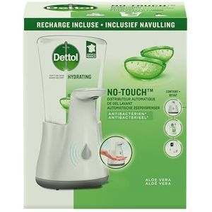 DETTOL No Touch-kit - Automatische dispenser met INOX-effect en handwasgel met aloë vera