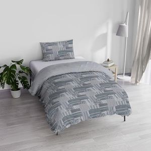 Italian Bed Linen Athena Dekbedovertrekset, 100% katoen, lichtblauw, eenpersoonsbed