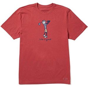 Life Is Good Heren Crusher T-shirts, korte mouwen, katoen, grafisch T-shirt, golf jake, T-shirt