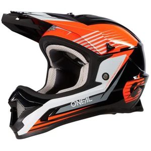 O'NEAL | Motorcross Helm | Kinderen | MX Enduro | ABS Shell, Veiligheidsnorm ECE 22.05, Ventilatiegaten voor optimale ventilatie & koeling | 1SRS Jeugd Helm STREAM | Zwart Oranje | Maat XL