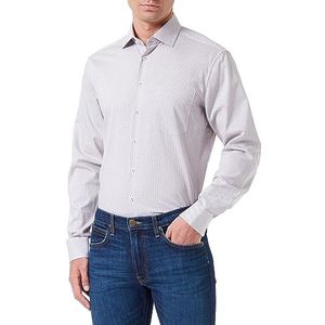 Seidensticker Herenoverhemd met lange mouwen, zand, 40