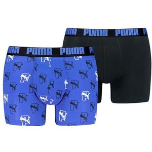PUMA Boxershorts met kattenlogo voor heren, blauw, XL (pak van 2), Blauw, XL