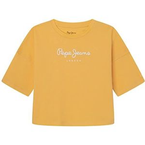 Pepe Jeans Gisella T-shirt voor meisjes, Geel (Shine), 8 Jaar