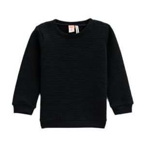 Koton Babyboys Textured Basic Crew Neck Long Sleeve Sweatshirt, marineblauw (720), 6-9 Monate