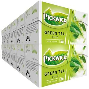 Pickwick Green Tea Pure Pure Groene Thee (240 Theezakjes - 100% Natuurlijk) - 12 x 20 Zakjes