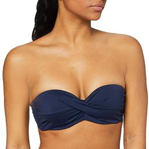 s.Oliver Spain bandeau-bikini met gewatteerde cups, marineblauw (marine 24), 38C