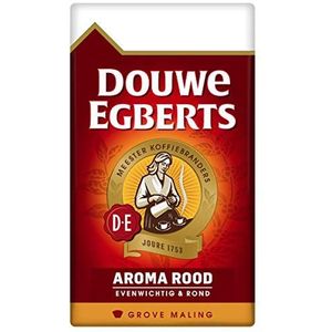 Douwe Egberts Filterkoffie Aroma Rood Grove Maling (1.5 Kilogram - Intensiteit 05/09 - Medium Roast Koffie) - 6 x 250 Gram