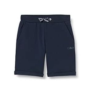 CMP Cotton Stretch French Terry Short Pant Bermuda Shorts, Zwart, Blauw, 140 Meisjes