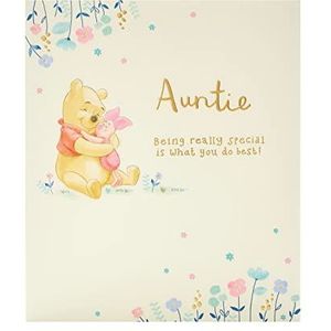 Disney Winnie de Poeh Tante Verjaardagskaart met Envelop - Leuk Ontwerp met Winnie en Knorretje