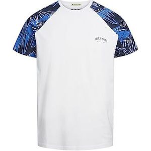 Bestseller A/S Heren Jorpalma AOP Raglan Tee Ss Crew Neck T-shirt, Nautical Blue, M, blauw (nautical blue), M