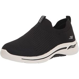 Skechers Go Walk Arch Fit Iconische Sneaker voor dames, Zwart Textiel Trim, 39.5 EU