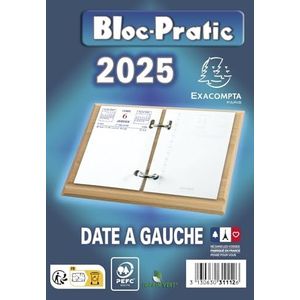 Exacompta Bloc-pratic 31112 kalenderblok 2018, datum links, Frans