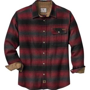Legendary Whitetails Heren Buck Camp Flanel, Lange Mouw Plaid Button Down Casual Shirt, Corduroy Manchetten, Cabin Fever Plaid, XXL tall