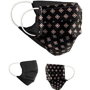 BaF Community-maskers Set van 2 stuks Unisex geïmproviseerd masker Omkeerbaar mondbeschermingsmasker Mond- en neusbescherming Omkeerbaar masker met motief katoen BCI Wasbaar