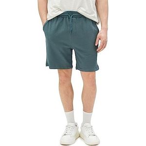 Koton Basic bermuda shorts met trekkoord en zakken, gedetailleerd, slim fit, petrol (748), M