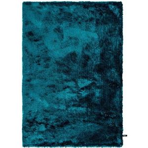 Benuta Shaggy hoogpolig tapijt Whisper turquoise 80x150 cm | Langpolig tapijt voor slaapkamer en woonkamer