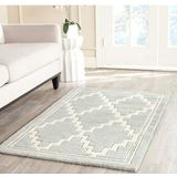 Safavieh Geometrisch tapijt, CHT743, handgetuft wol, grijs/ivoor, 160 x 230 cm