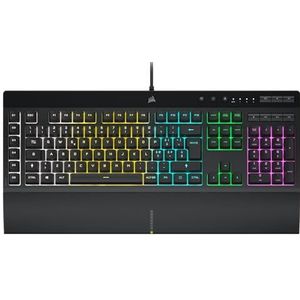 Corsair K55 RGB PRO - Gaming-toetsenbord - Zwart - Bedraad - Stof- en Spatwaterdicht