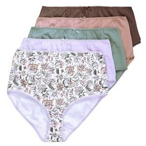 Ulla Popken - Slip - Gemengde Kleuren - 5 Pack - Mid Waist