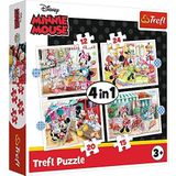 Trefl, Puzzel, Disney Minnie, 12 tot 24 elementen, 4 Sets, Minnie met vriendjes, voor kinderen vanaf 3 jaar