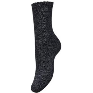 PCSEBBY GLITTER LONG 1 PACK SOCKS NOOS, Sky Captain/Detail: TONED LUREX, Eén Maat