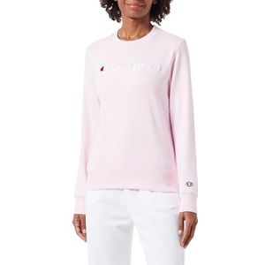 Champion Legacy Icons W-Spring Terry Crewneck Sweatshirt voor dames, Roze Confetti, XS