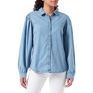 ONLY Dames Only Dames Shirt Rocco Blue Denim 38 (S) Blouse, Medium Blue Denim, EU, blauw (medium blue denim), S