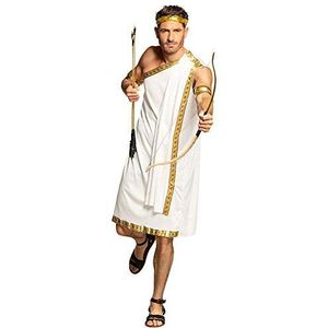 Boland 83808 - Volwassenenkostuum Eros, maat M/L, heren, haarkrans, toga en armbanden, kostuumset, liefdesengel, Cupido, Romein, Griek, God, Carnaval, Themafeest