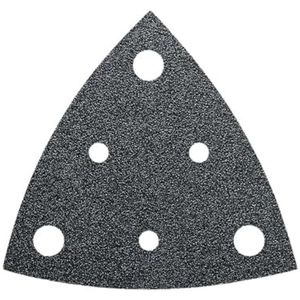 FEIN schuurpapier korrel 150, randlengte 80 mm, VE 50 st., voor het universele gebruik op bijna alle materialen. Geperforeerd, klitsnelbevestiging