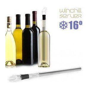 Appetitissime Winchill Server wijnkoeler, roestvrij staal, zwart, 7 x 4 x 22 cm
