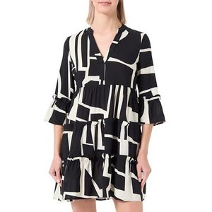 VERO MODA - Vmeasy Joy - Jurk - Zwart - Katoen - 3/4 Mouwen