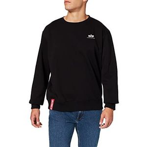 Alpha Industries Basis Klein Logo Sweatshirt voor Mannen Black
