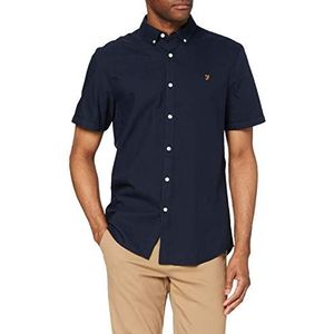 Farah Brewer Slim Fit Oxford overhemd van katoen voor heren, marineblauw, L