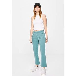 Springfield Jeans Kick Flare Eco Dye Jeans voor dames, Groen, 38