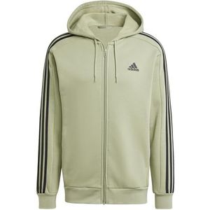 adidas Heren Essentials Fleece 3-strepen Full-Zip Hooded Track Top (pak van 1)