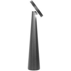 Zafferano - Pina Pro LED tafellamp dimbaar van aluminium, beschermingsklasse IP54, gebruik binnen en buiten, laadbak met contact, H29cm, EU-stekker, wit
