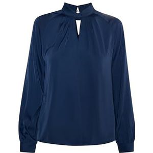 kilata Damesblouse met lange mouwen, marineblauw, XS